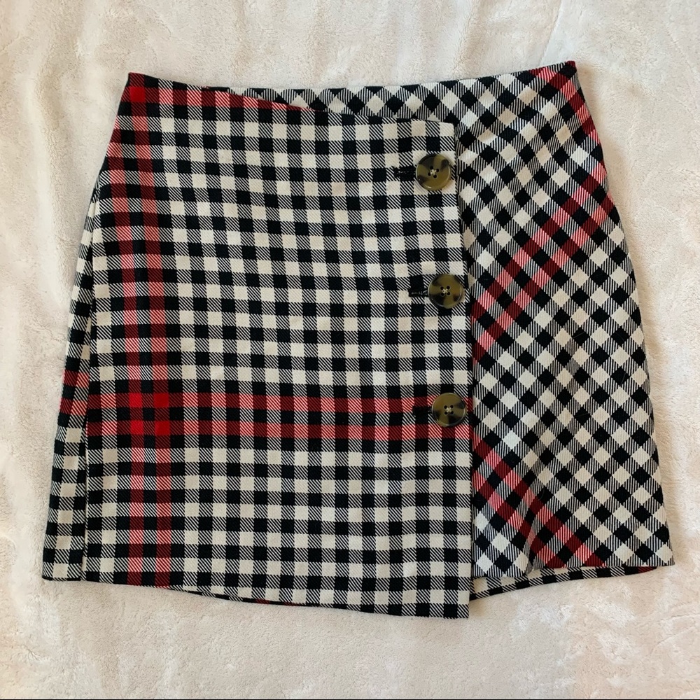 🌟MUST GO🌟 Who what wear plaid button wrap skirt